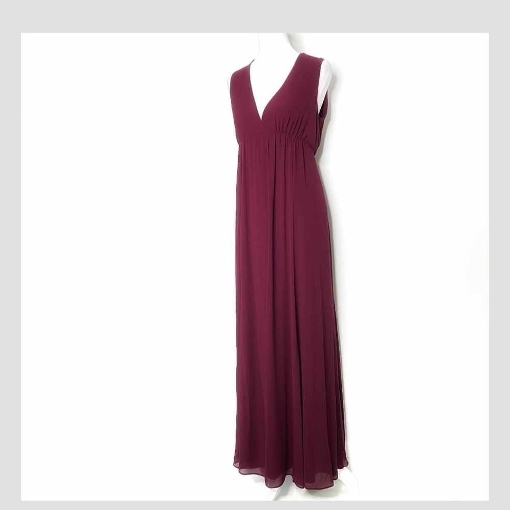 Show Me Your MuMu Dress Empire Waist Sleeveless Chiffon Maxi Length Keyhole Back